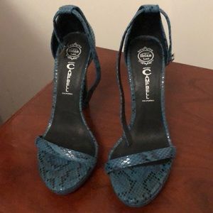 Jeffrey Campbell Finola leather heel-python